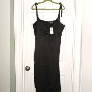 slip dress Danielle Bernstein sexy black NWT 16W